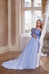 Pentelei Couture Girls Pageant Flower Girl Dress - Special Occasion